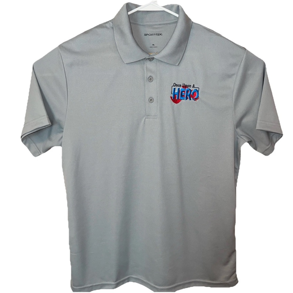 Sport-Tek Gray Polo with Hero Emblem